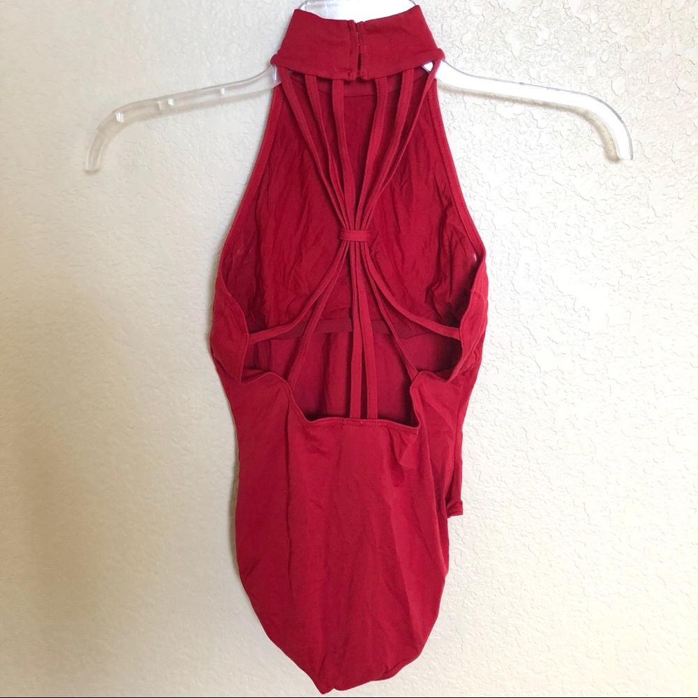 Mondor Mock Neck Strappy Back Dance Leotard